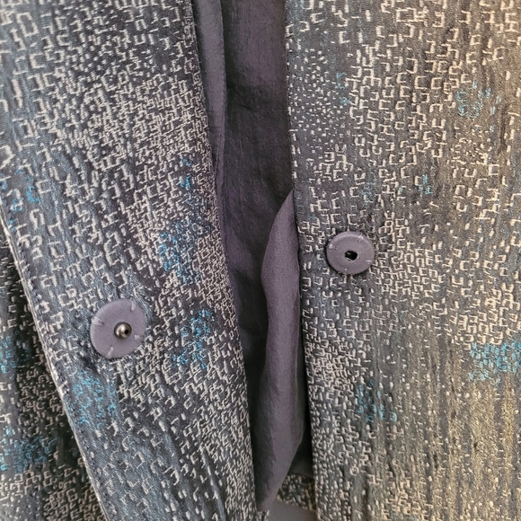 Eileen Fisher Cosmo Jacquard 3/4 Sleeve Silk Blend Jacket in Ash Size Medium - Picture 13 of 16